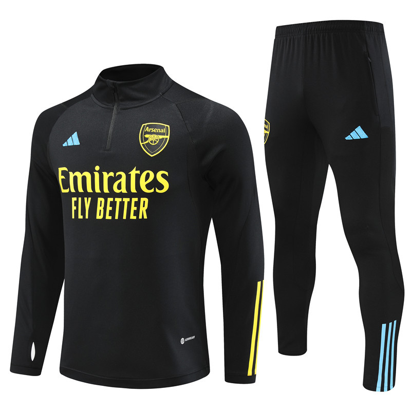 AAA Quality Arsenal 23/24 Tracksuit - Black/Yellow/Blue